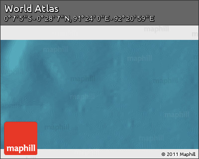 Satellite 3D Map of the Area around 0° 10' 31" N, 91° 52' 30" E