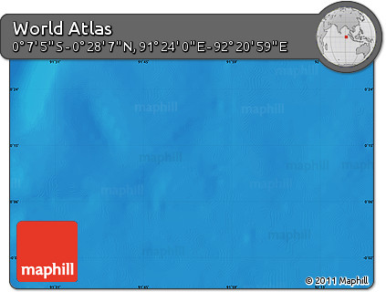 Physical Map of the Area around 0° 10' 31" N, 91° 52' 30" E