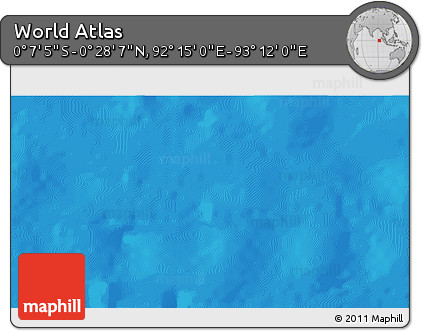 Physical 3D Map of the Area around 0° 10' 31" N, 92° 43' 29" E