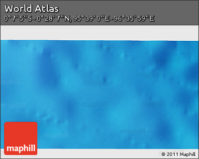 Shaded Relief 3D Map of the Area around 0° 10' 31" N, 96° 7' 30" E