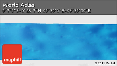 Physical Panoramic Map of the Area around 0° 10' 31" N, 96° 7' 30" E