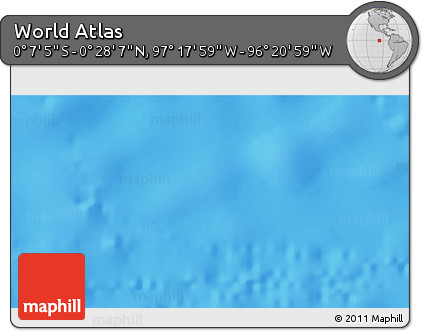 Physical 3D Map of the Area around 0° 10' 31" N, 96° 49' 29" W