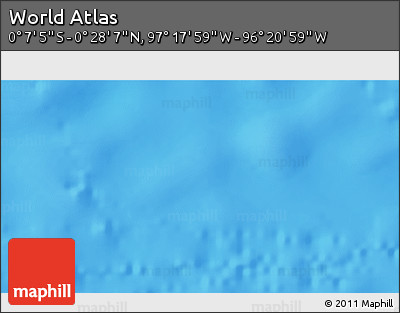 Physical 3D Map of the Area around 0° 10' 31" N, 96° 49' 29" W