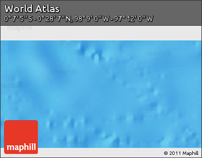 Physical 3D Map of the Area around 0° 10' 31" N, 97° 40' 30" W