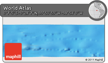 Shaded Relief Panoramic Map of the Area around 0° 10' 31" N, 99° 22' 30" W