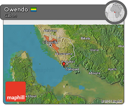 Satellite 3D Map of Owendo