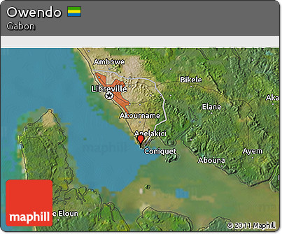 Satellite 3D Map of Owendo