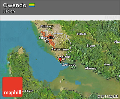 Satellite 3D Map of Owendo