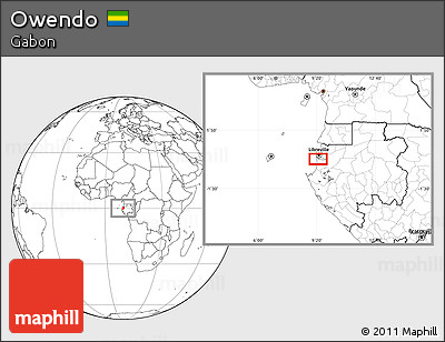 Blank Location Map of Owendo