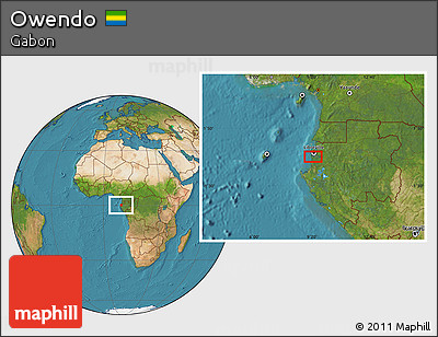 Satellite Location Map of Owendo