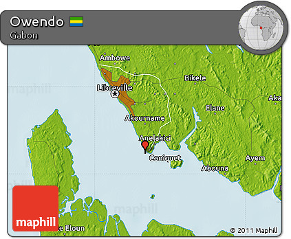 Physical Map of Owendo
