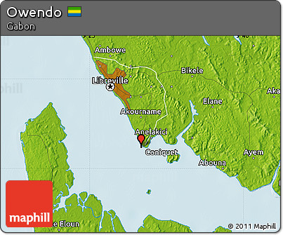 Physical Map of Owendo