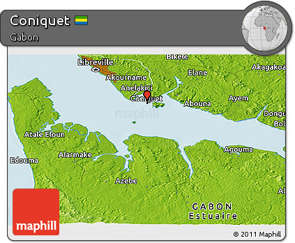 Physical Panoramic Map of Coniquet