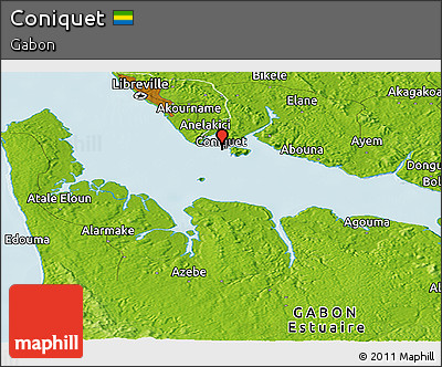 Physical Panoramic Map of Coniquet