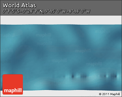 Satellite 3D Map of the Area around 0° 10' 31" N, 9° 16' 30" W