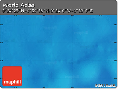 Physical Map of the Area around 0° 42' 2" N, 0° 4' 30" E