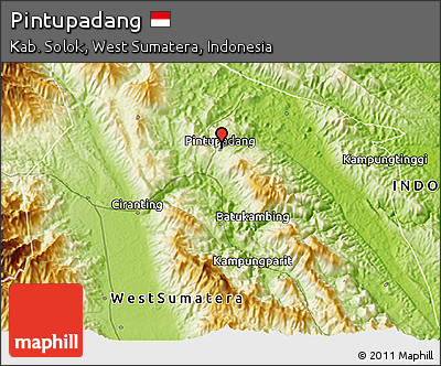 Physical 3D Map of Pintupadang