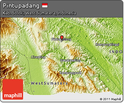 Physical 3D Map of Pintupadang