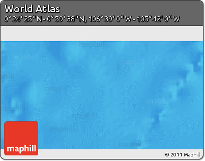 Shaded Relief 3D Map of the Area around 0° 42' 2" N, 106° 10' 30" W