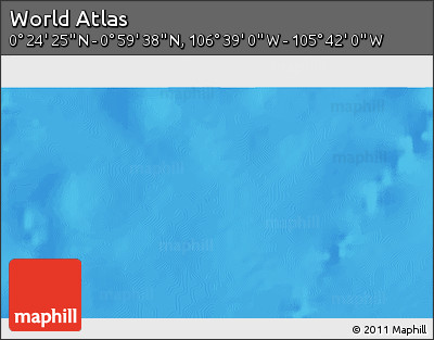 Shaded Relief 3D Map of the Area around 0° 42' 2" N, 106° 10' 30" W