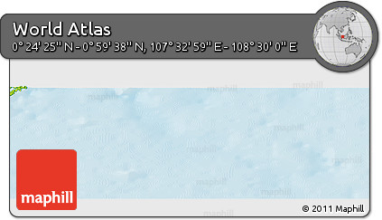 Physical Panoramic Map of the Area around 0° 42' 2" N, 108° 1' 30" E
