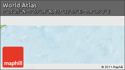 Physical Panoramic Map of the Area around 0° 42' 2" N, 108° 1' 30" E
