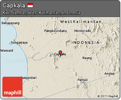 Shaded Relief 3D Map of Capkala