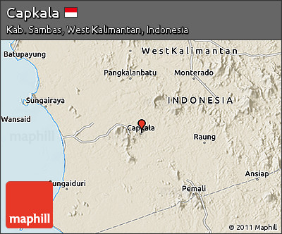 Shaded Relief 3D Map of Capkala
