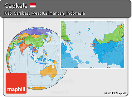 Political Location Map of Capkala