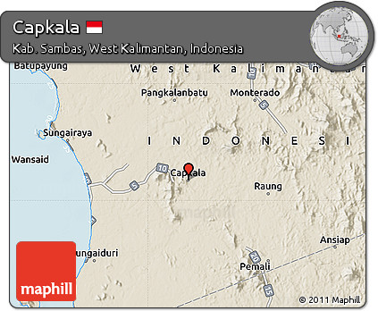Shaded Relief Map of Capkala
