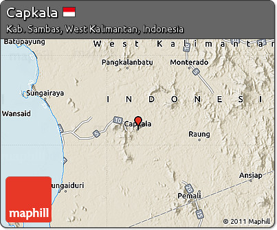 Shaded Relief Map of Capkala