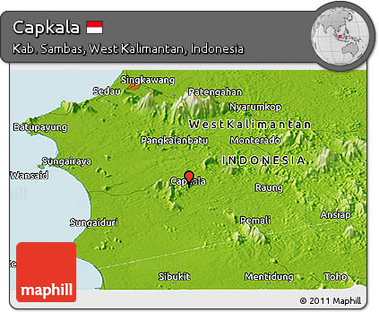 Physical Panoramic Map of Capkala