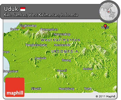 Physical Panoramic Map of Uduk