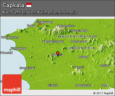 Physical Panoramic Map of Capkala