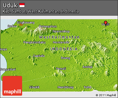 Physical Panoramic Map of Uduk