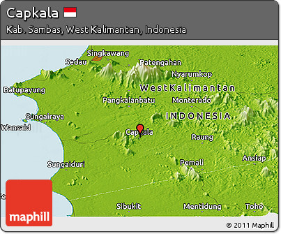 Physical Panoramic Map of Capkala