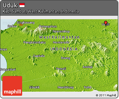 Physical Panoramic Map of Uduk
