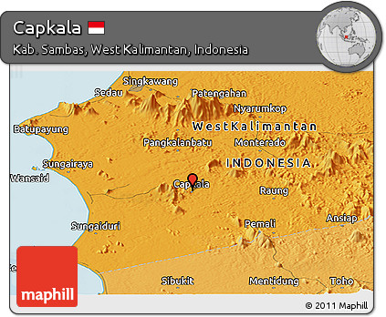 Political Panoramic Map of Capkala