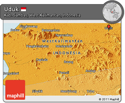 Political Panoramic Map of Uduk