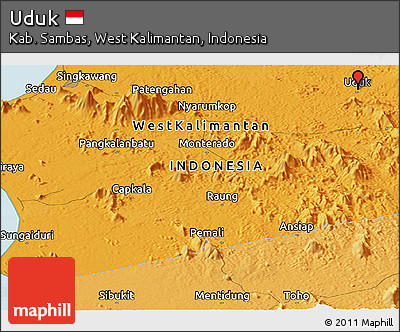 Political Panoramic Map of Uduk