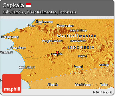 Political Panoramic Map of Capkala