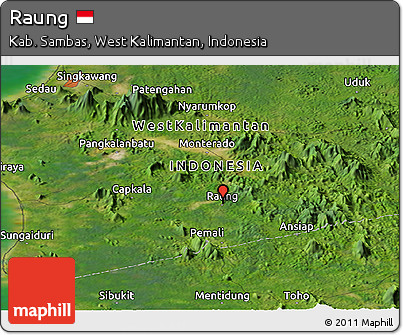 Satellite Panoramic Map of Raung