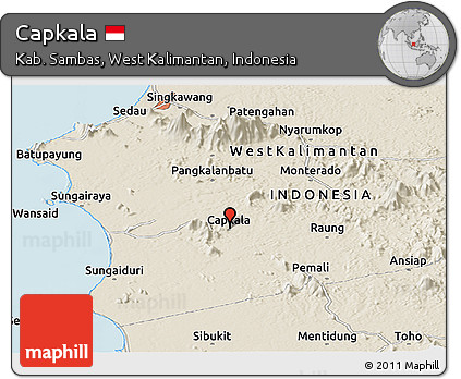 Shaded Relief Panoramic Map of Capkala
