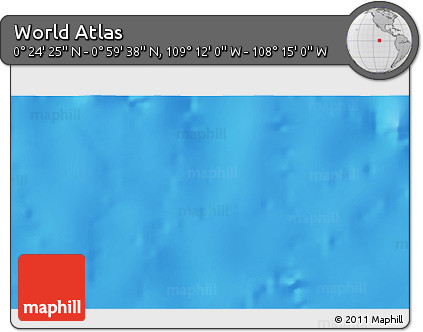 Physical 3D Map of the Area around 0° 42' 2" N, 108° 43' 29" W