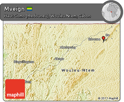 Physical 3D Map of Mveign