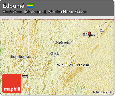 Physical 3D Map of Edoumé