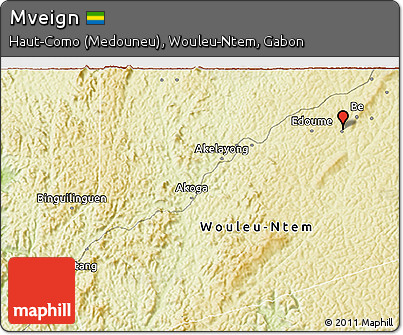 Physical 3D Map of Mveign
