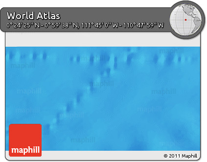 Physical 3D Map of the Area around 0° 42' 2" N, 111° 16' 30" W