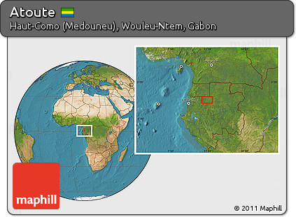 Satellite Location Map of Atoute