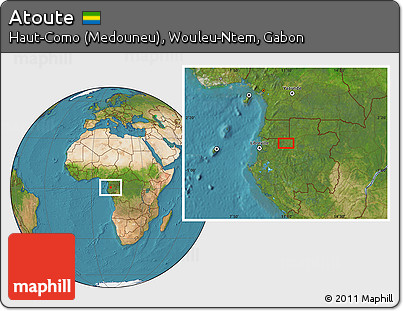 Satellite Location Map of Atoute